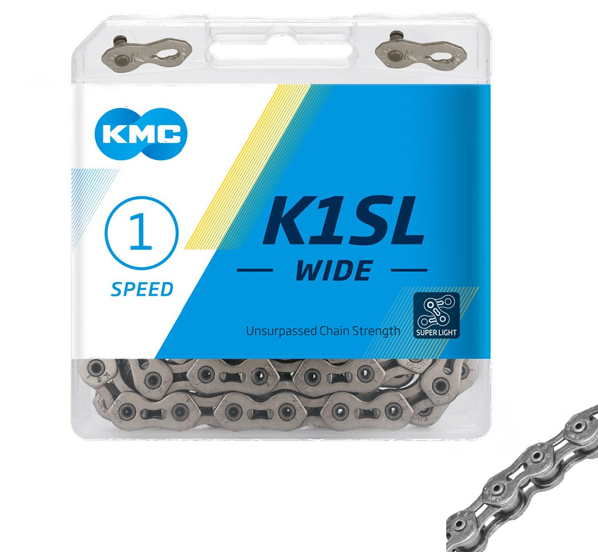 KMC K1-SL Wide Silver Track Chain