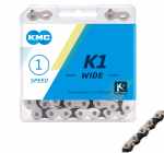 KMC K1 Wide Silver/Black Track Chain